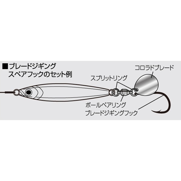ブレードジギングスペアフック ゴールドブレード